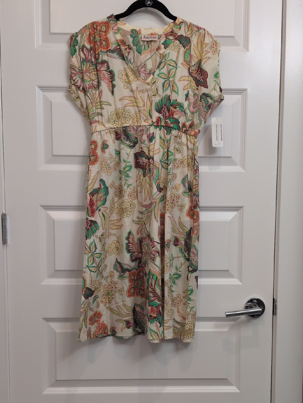 🌴Karina Tropical  V-Neck Midi Dress with Pockets 🌴